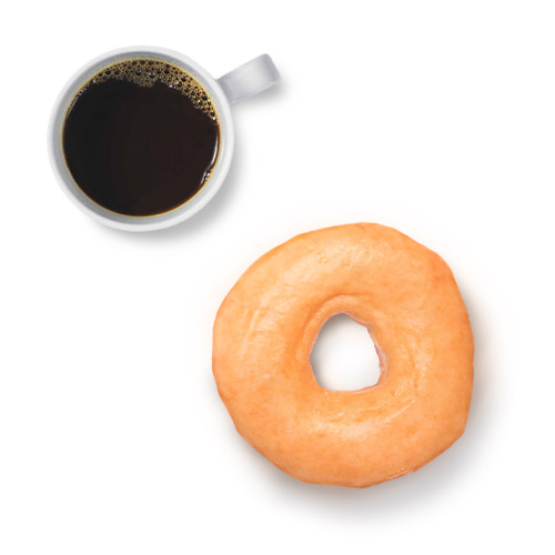Doughnut + coffee