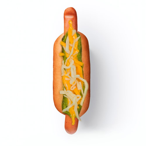 Perrito caliente con guacamole